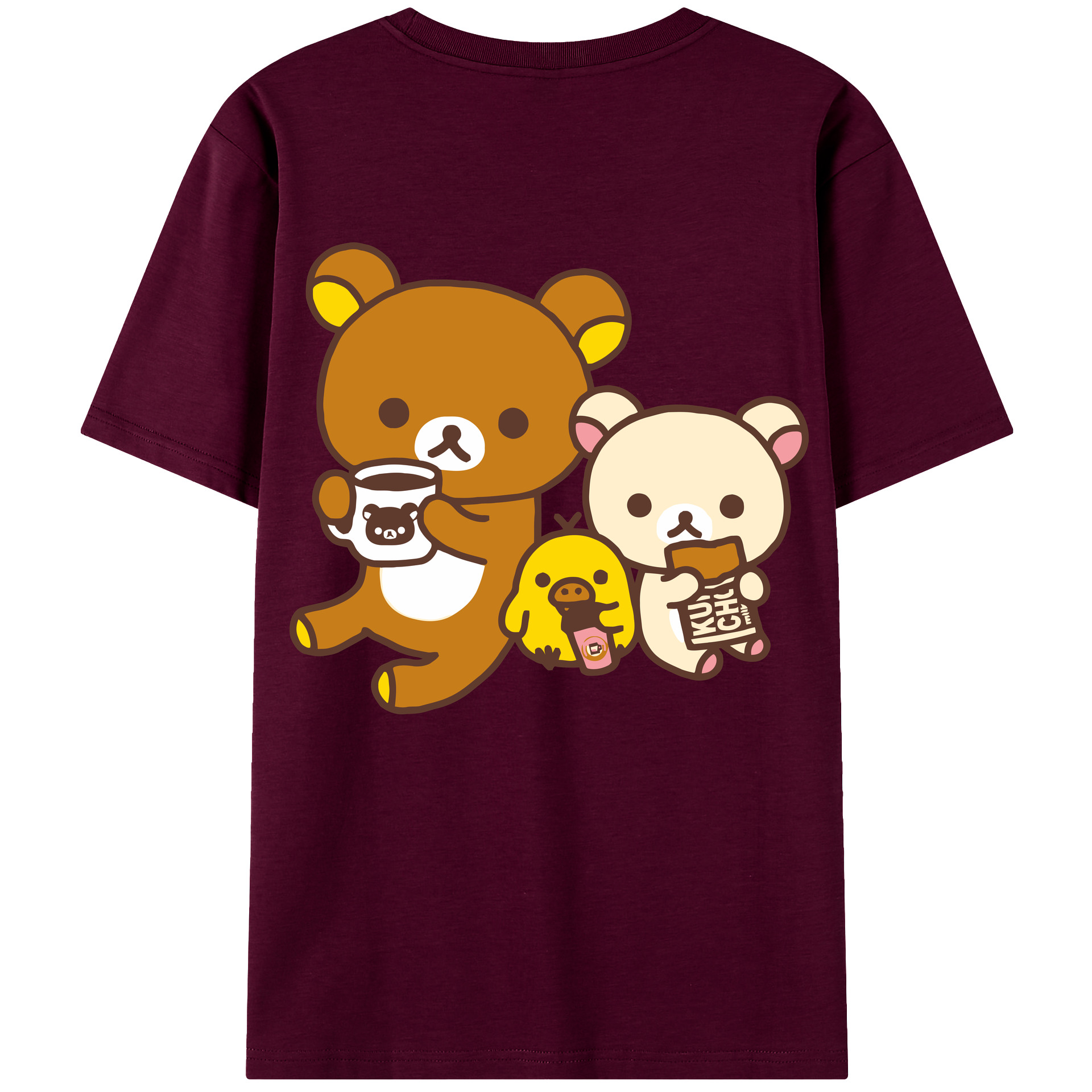 （画像用） リラックマ リラックマ キイロイトリ Rilakkuma Korilakkuma Kiiroitori レディース半袖Tシャツ(バックプリント)